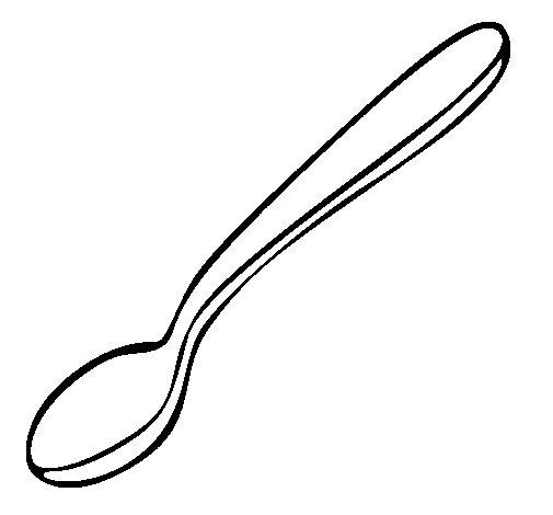 Coloring page Spoon painted byA FORK
