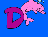 Coloring page Dolphin painted byAbigail