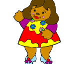 Coloring page Doll painted bytyshawna