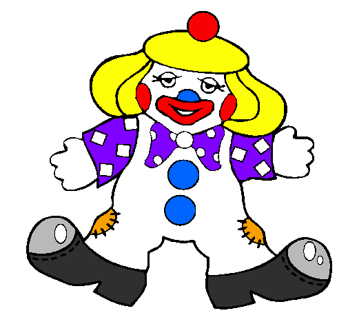Clown with big feet