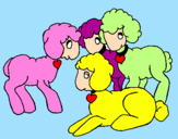 Coloring page Lambs painted byuaemimi