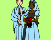 Coloring page The bride and groom III painted byjasmine n bo after pic