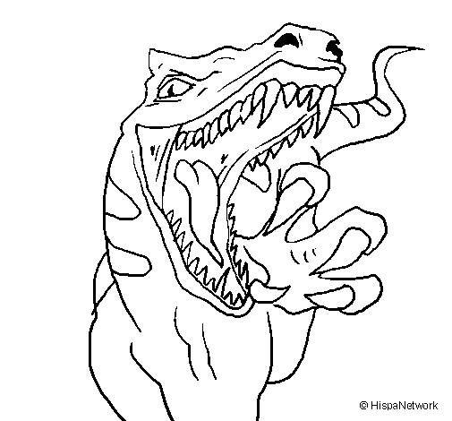 Coloring page Velociraptor II painted bytrex