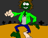 Coloring page Zombie painted byElian