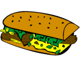 Coloring page Sandwich painted bynice