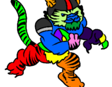 Coloring page Tiger player painted byrj