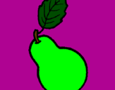 Coloring page pear painted byAshley