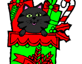 Coloring page Stocking full of presents painted byjade a.r.h