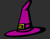 Coloring page Witch's hat painted byL.J.
