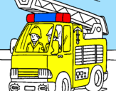 Coloring page Fire engine painted bynacho