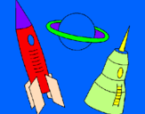 Coloring page Rocket painted bySampson by Nate