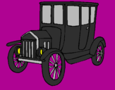 Coloring page Antique car painted bymichele