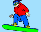 Coloring page Snowboard painted bymiquelll