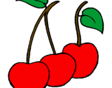 Coloring page cherries painted byyani