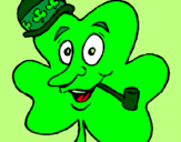 Coloring page Lucky clover painted bysara