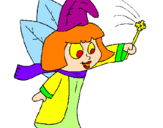 Coloring page Little fairy painted bysofia