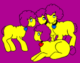 Coloring page Lambs painted byjulia