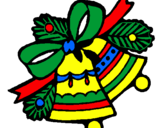 Coloring page Christmas bells painted byhada