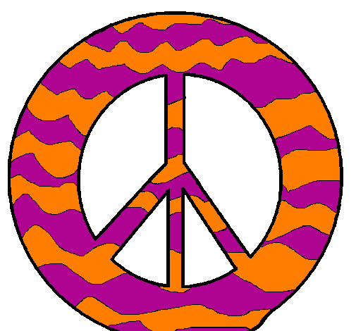 Coloring page Peace symbol painted bychristina