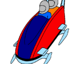 Coloring page Descent in modern bobsleigh painted bykirey