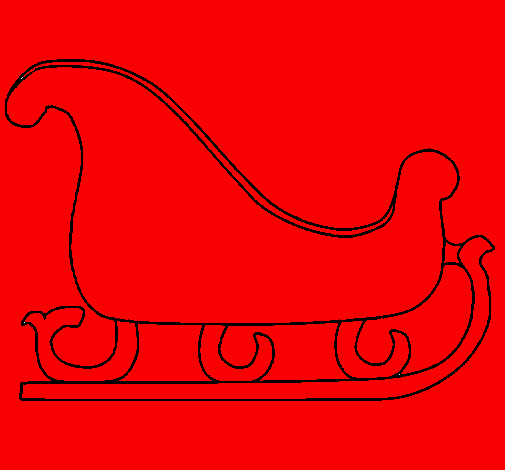 Coloring page Sleigh painted byanna paola