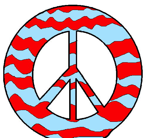 Coloring page Peace symbol painted bylucky189
