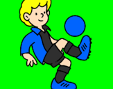 Coloring page Football painted by    b       b           d