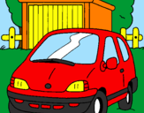 Coloring page Car in the country painted byegidijus