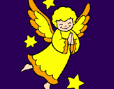 Coloring page Little angel painted byJENNIFER