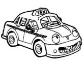 Coloring page Taxi Herbie painted byjoel