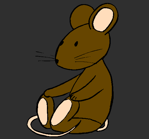 Coloring page Seated rat painted byelian