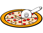 Coloring page Pizza painted byDenise