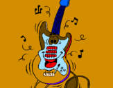 Coloring page Electric guitar painted byANGEL