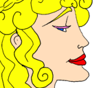 Coloring page Woman's head painted byBMW