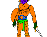 Coloring page Gladiator painted byL.J.