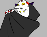 Coloring page Mysterious vampire painted byaction replayer