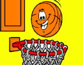 Coloring page Ball and basket painted bysidney
