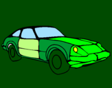 Coloring page Sports car painted byunAI