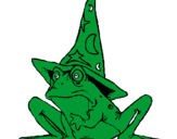 Coloring page Magician turned into a frog painted byAJEX
