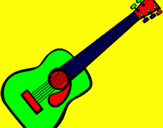Coloring page Spanish guitar II painted bymac