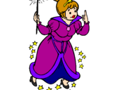 Coloring page Fairy godmother painted byBetsy