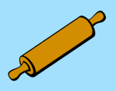 Coloring page Rolling pin painted byJuan Pablo