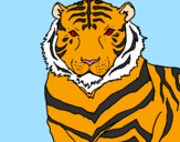 Coloring page Tiger painted byArlene