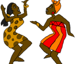 Coloring page Dancing women painted by.:Sweet.Lipsz:.