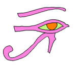 Coloring page Eye of Horus painted bylauren lowther