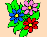 Coloring page Little flowers painted bychandana