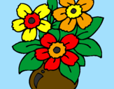 Coloring page Vase of flowers painted byDANI