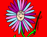 Coloring page Flower painted byCaron