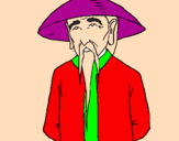 Coloring page Chinese man painted byjasoom