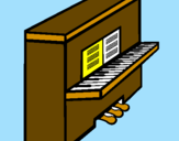 Coloring page Piano painted bykristyn